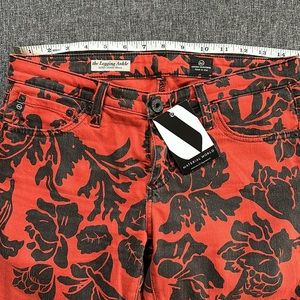 Adriano Goldschmied Red Floral Pant